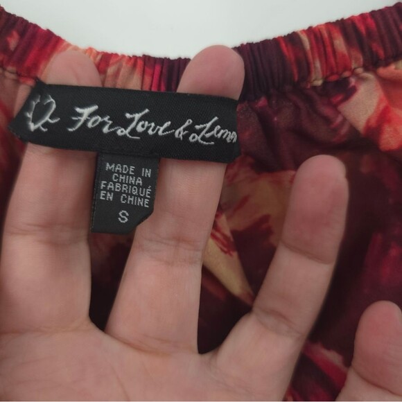 For Love and Lemons Wild Rose Crop Top Floral Off-shoulder Blouse Peasant Boho S - Picture 7 of 13